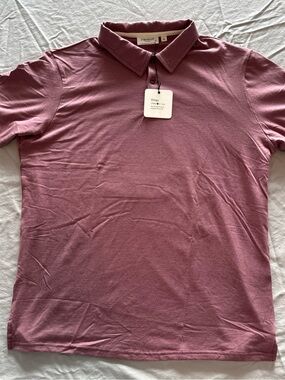 Fringe Studio Men's Polo - Mauve Pink